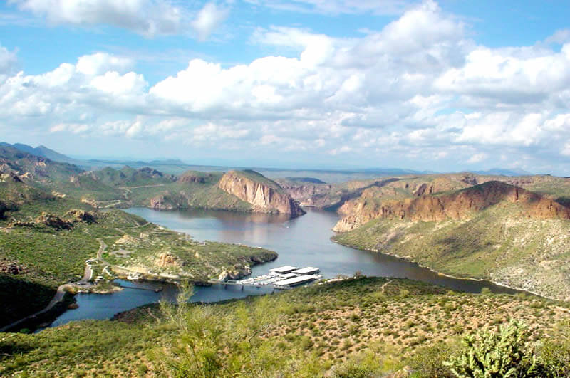 Aerial view of Canyon Lake