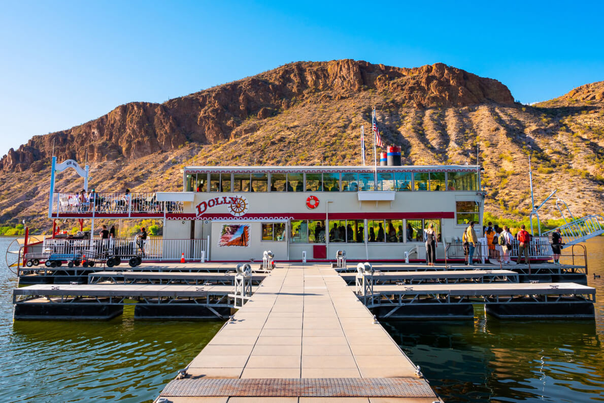 The Dolly Steamboat Cruise at Canyon Lake Marina